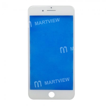 Replacement touch screen digitizer outer glass lens with bezel frame pre assembled for iPhone 7 plus white