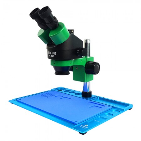 Relife RL-M3T+SS-004N 7X-45X Continuous Zoom HD Trinocular Stereo Microscope Repair Platform