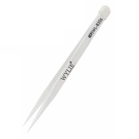 Wylie WL-835S Insulating Anti-static Ceramic Tweezers for PCB Soldering Repair