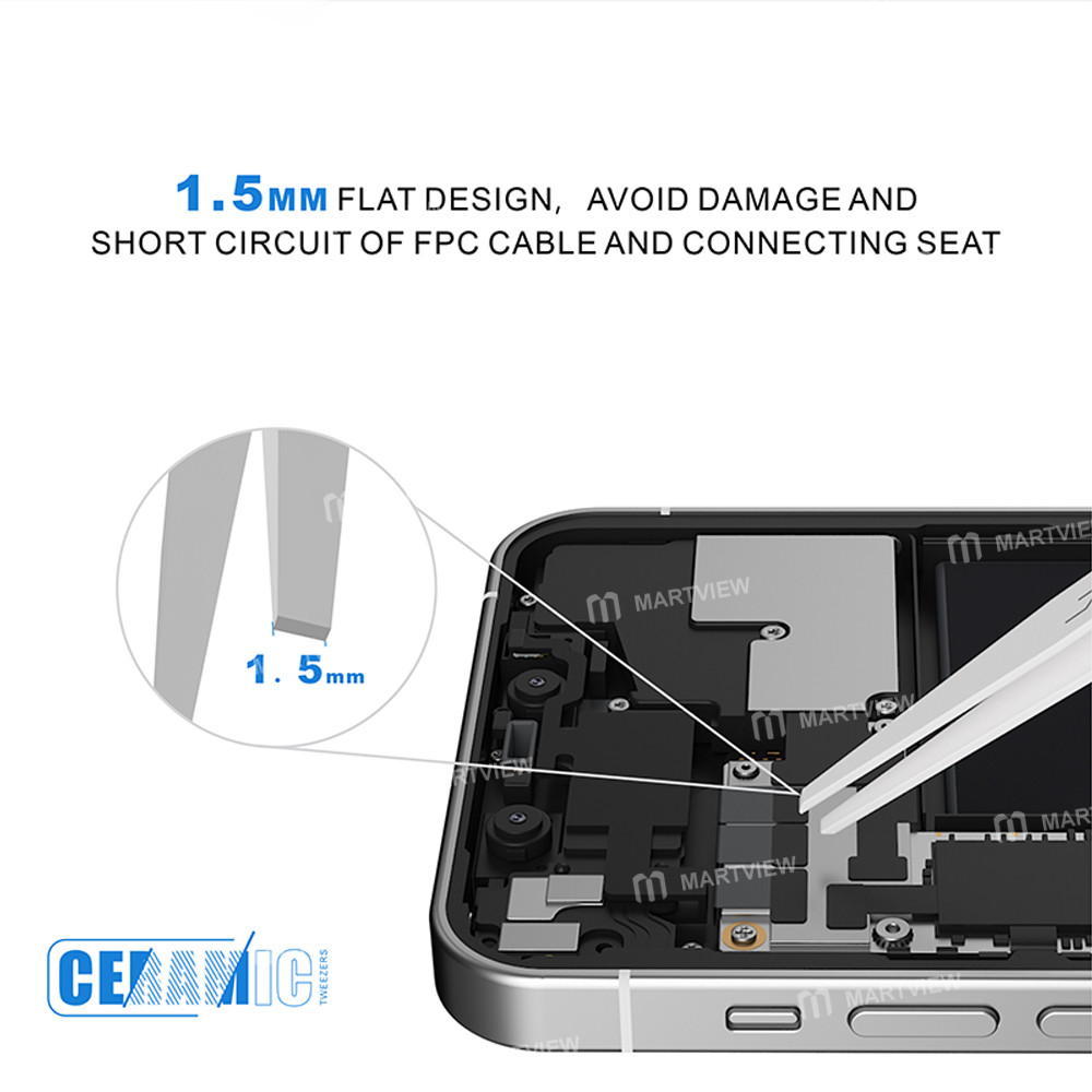 mijing tcn-series-anti-static-non-magnetic-precision-ceramic-tweezers-for-pcb-repair-5