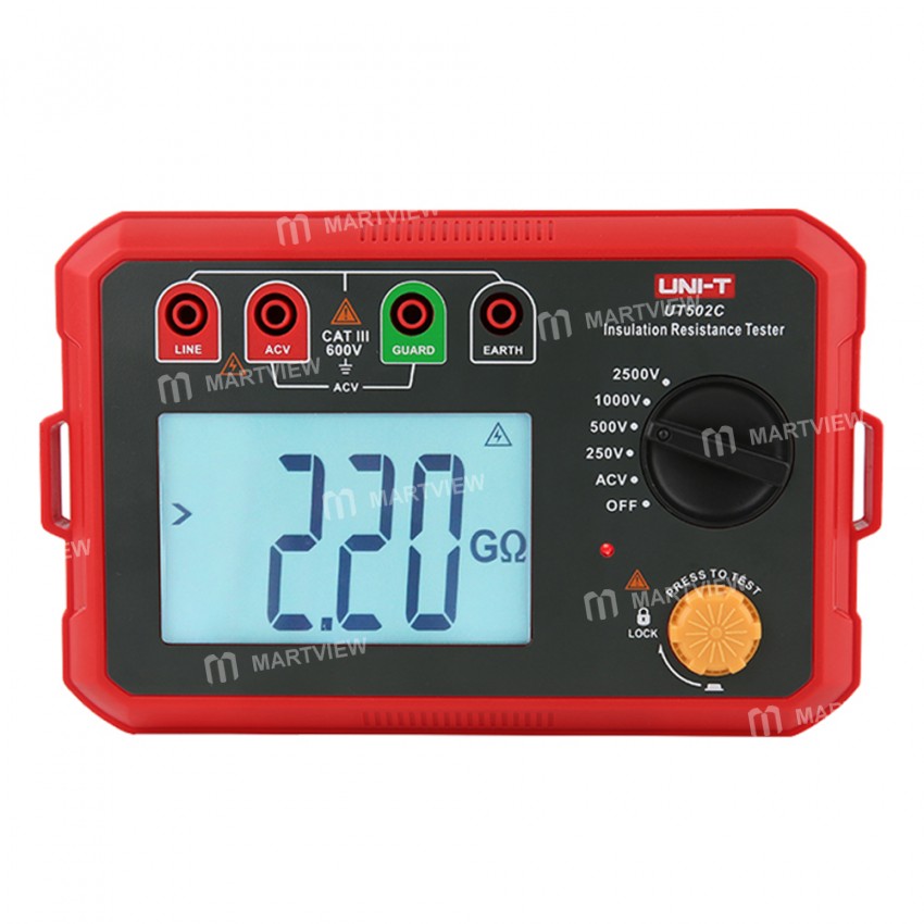 UNI-T UT502C 20G? 2500V High Precision Insulation Resistance Tester with Auto Range Backlight