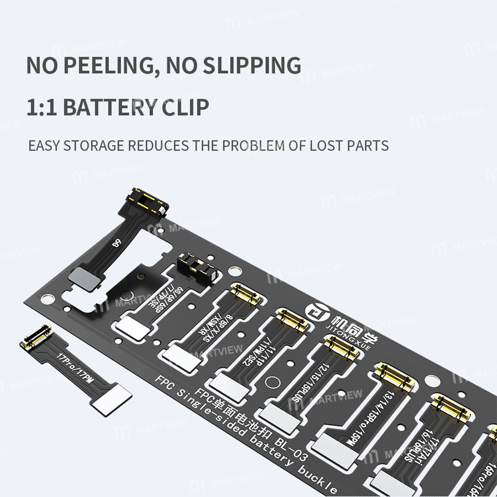 jtx bl-03-power-cable-battery-soft-fpc-connector-supports-iphone-6-to-17-series-4