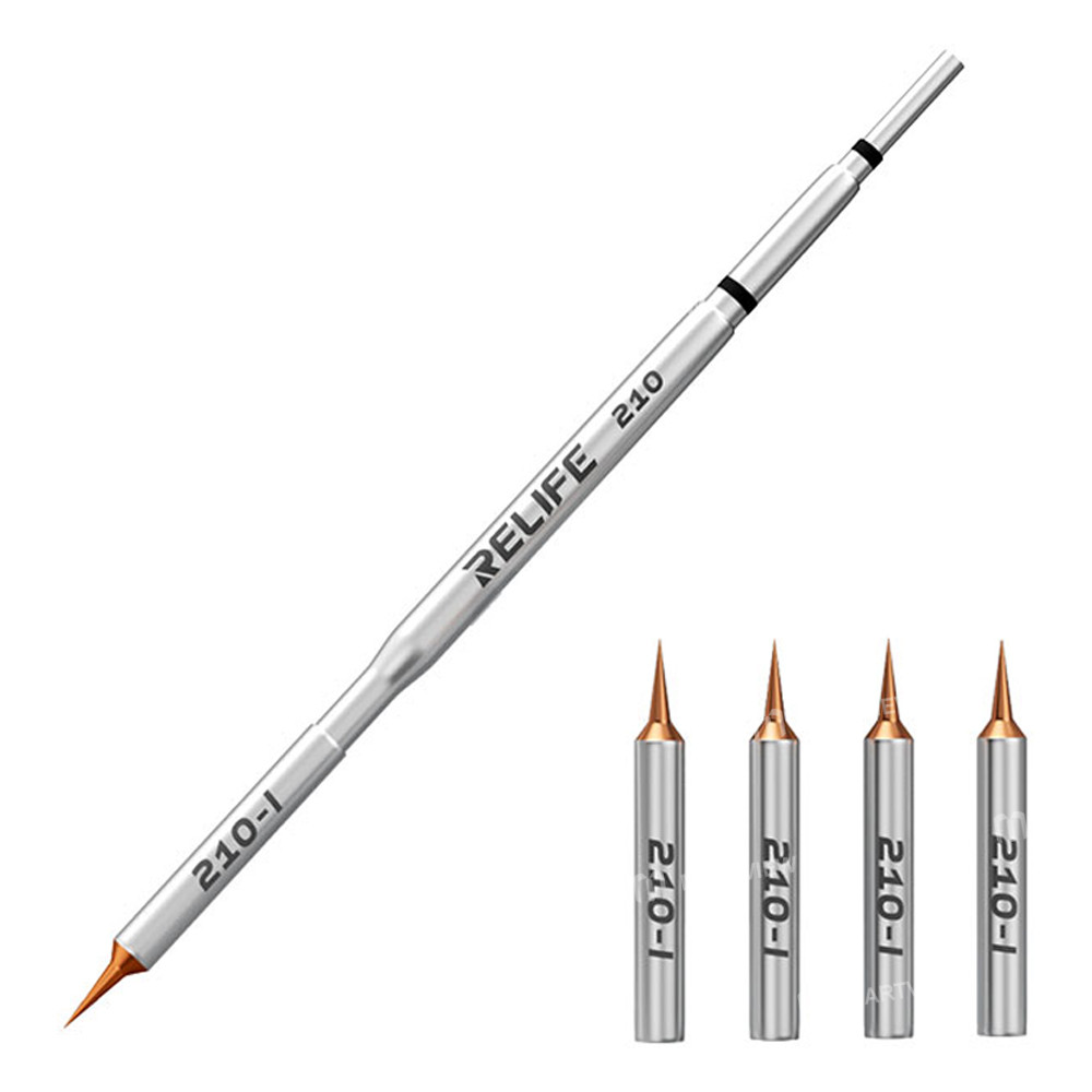 relife 210-soldering-iron-tip-with-5pcs-ultra-sharp-needles-for-screen-motherboard-flying-wire-1