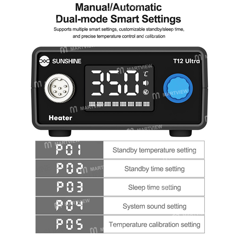 sunshine t12-ultra-smart-settings-soldering-station-with-retractable-stand-to-relieve-neck-strain-11