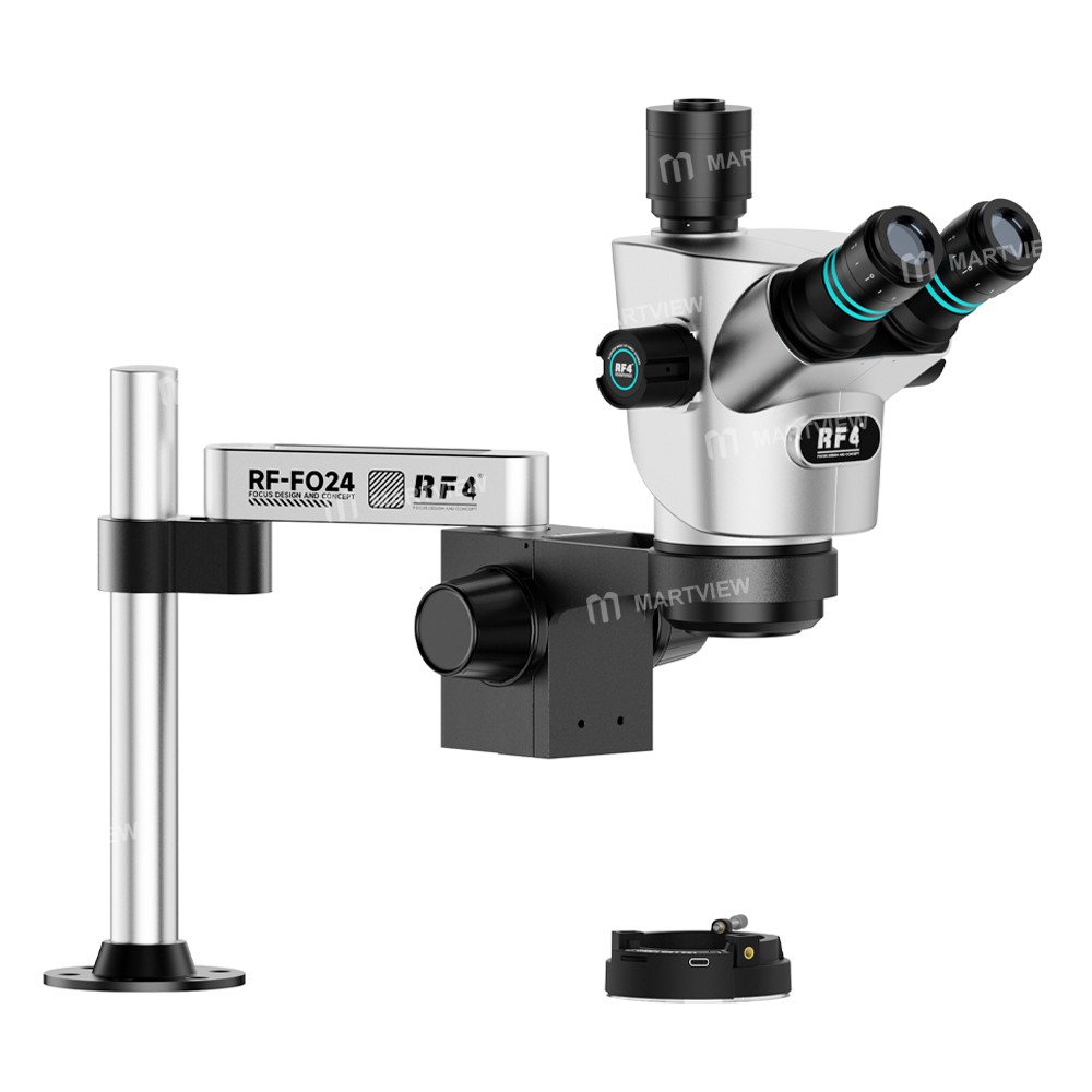 rf4 cx71p-fo24-65x-65x-dual-anti-premium-trinocular-stereo-microscope-head-with-fo24-stand-4