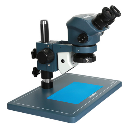 Kaisi 7050Pro 7-50X Synchronous Zoom Binocular Stereo Microscope with Big Base & Fume Extractor