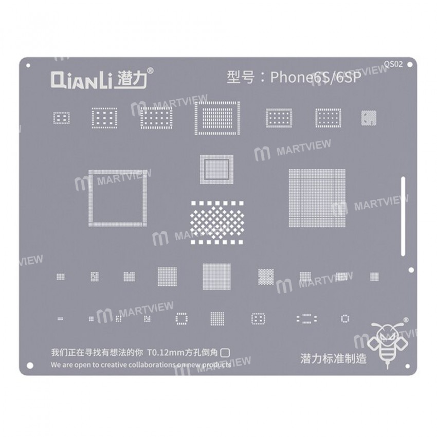 qianli 012mm-bga-reballing-stencil-set-for-iphone-6g-to-13pro-max-apple-a8-to-a15-cpu-12