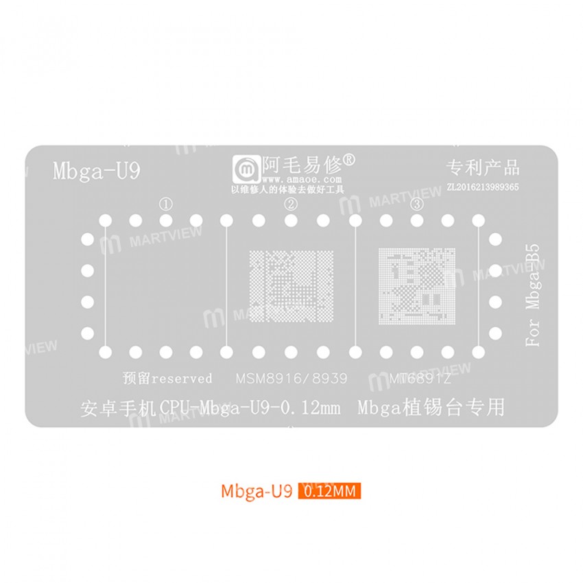 amaoe mbga-b5-middle-layer-bga-reballing-stencil-set-9