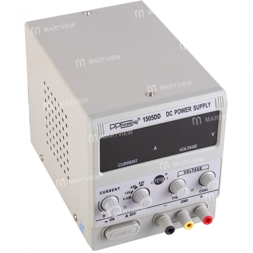PPD 1505DD LED Digital Display Adjustable DC Power Supply 110V 220V 0-15V 0-5A for Mobile Phone Repa