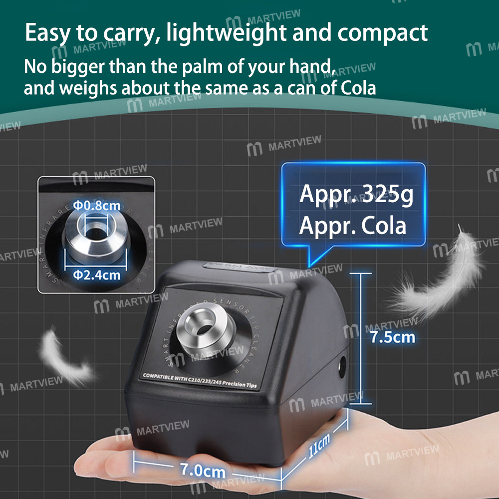 yihua 200w-smart-electric-cleaner-specifically-for-t12-c210-c245-c235-precision-soldering-iron-tips-