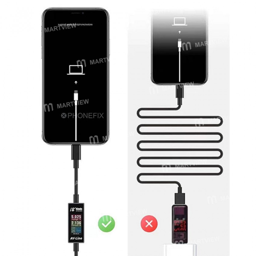 18 Kinds AV-Line Pro 1.2M Intelligent Detection of Charging Data Cable