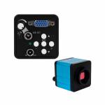 2MP 30FPS VGA Microscope Camera with Adjusting Bracket 130X C-mounting Lens LED Light