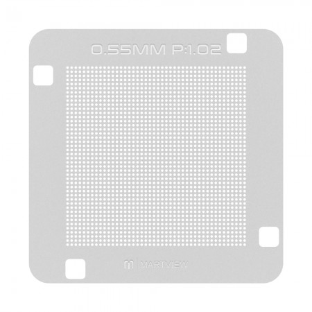 Martview RB-03 0.55MM P:1.02 Spacing Solder Balls Universal BGA ICs Reballing Stencil Net