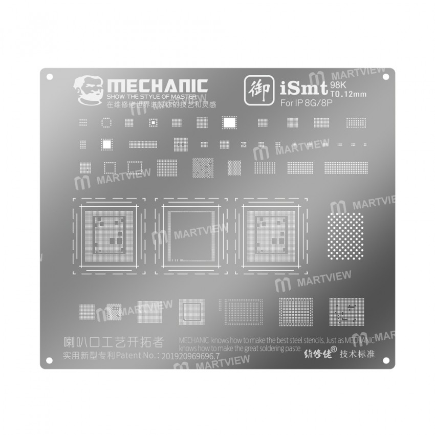 Mechanic iSmt Horn Design Universal BGA Plant Stencil Net for iPhone 8 / 8 Plus