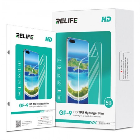 Relife GF-9 Full Screen HD TPU Hydrogel Film for 7-inch Mobile Phones - 50Pcs