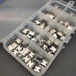 10 Models Mix 6 Pin and 16 Pin Type-C USB Female Socket for Digital Product Repair -100Pcs