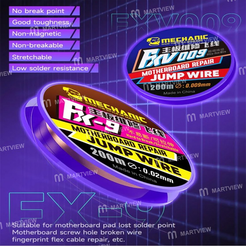 mechanic fx-9-fxv009-200m-non-magnetic-low-solder-resistance-motherboard-maintenance-jump-wire-4
