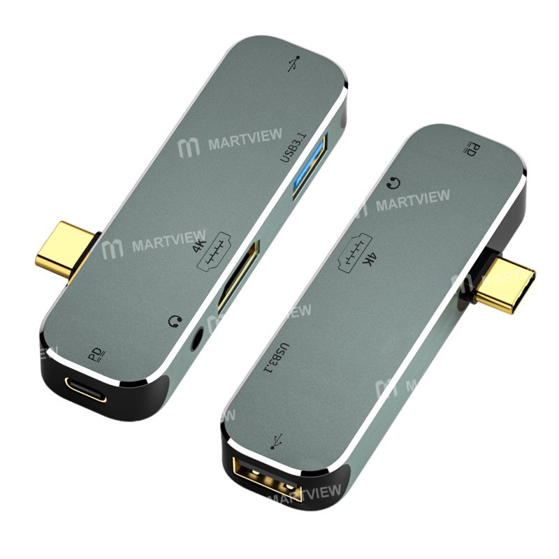 Multi-function 6-in-1 Type-C to USB3.0 Extender Hub
