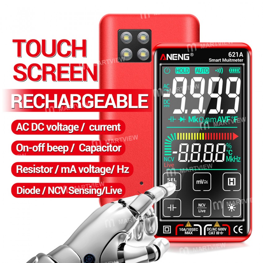 aneng 621a-portable-auto-range-usb-charging-lcd-touch-screen-ncv-digital-multimeter-12