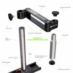 mijing mj4010-32mm-360-universal-metal-swing-arm-liftable-fixed-stand-with-slide-rails-7