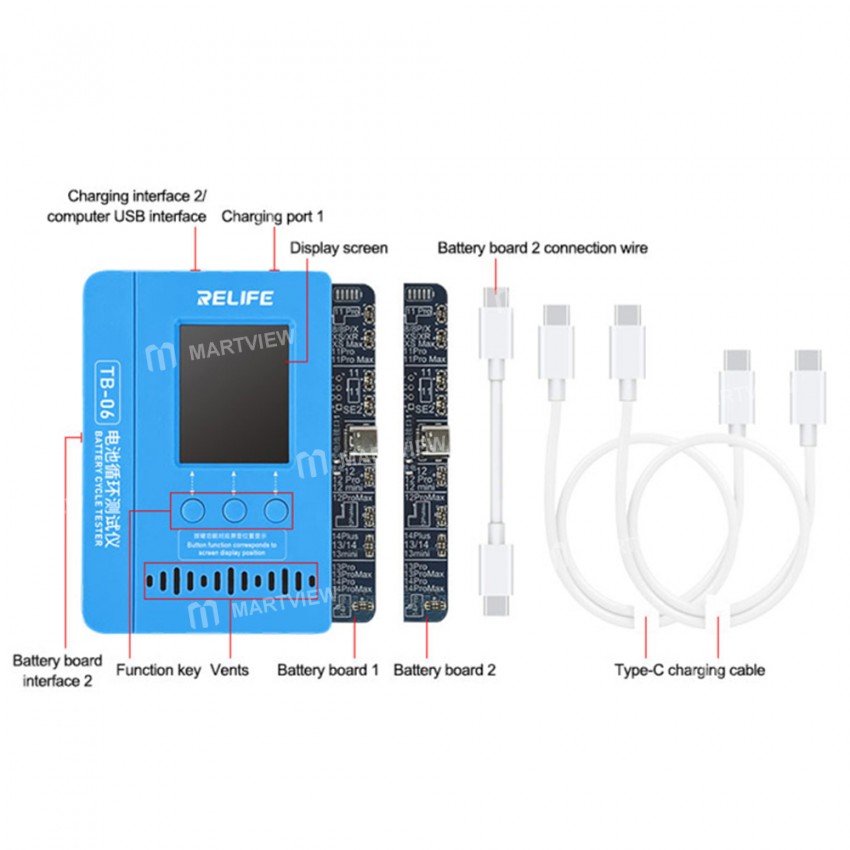 relife tb-06-single-and-dual-battery-cycle-tester-for-iphone-8-to-14-pro-max-battery-data-repair-4