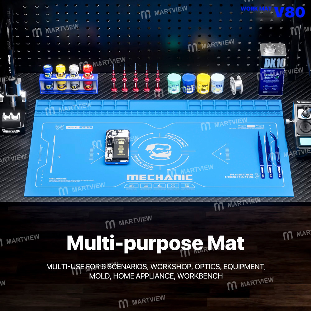 mechanic v80-35x60cm-heat-resistant-anti-corrosion-soldering-work-pad-with-parts-tray-7