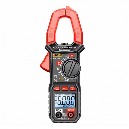 Aneng PN103 600A AC / DC Current True RMS Professional Digital Clamp Meter with Temperature Test