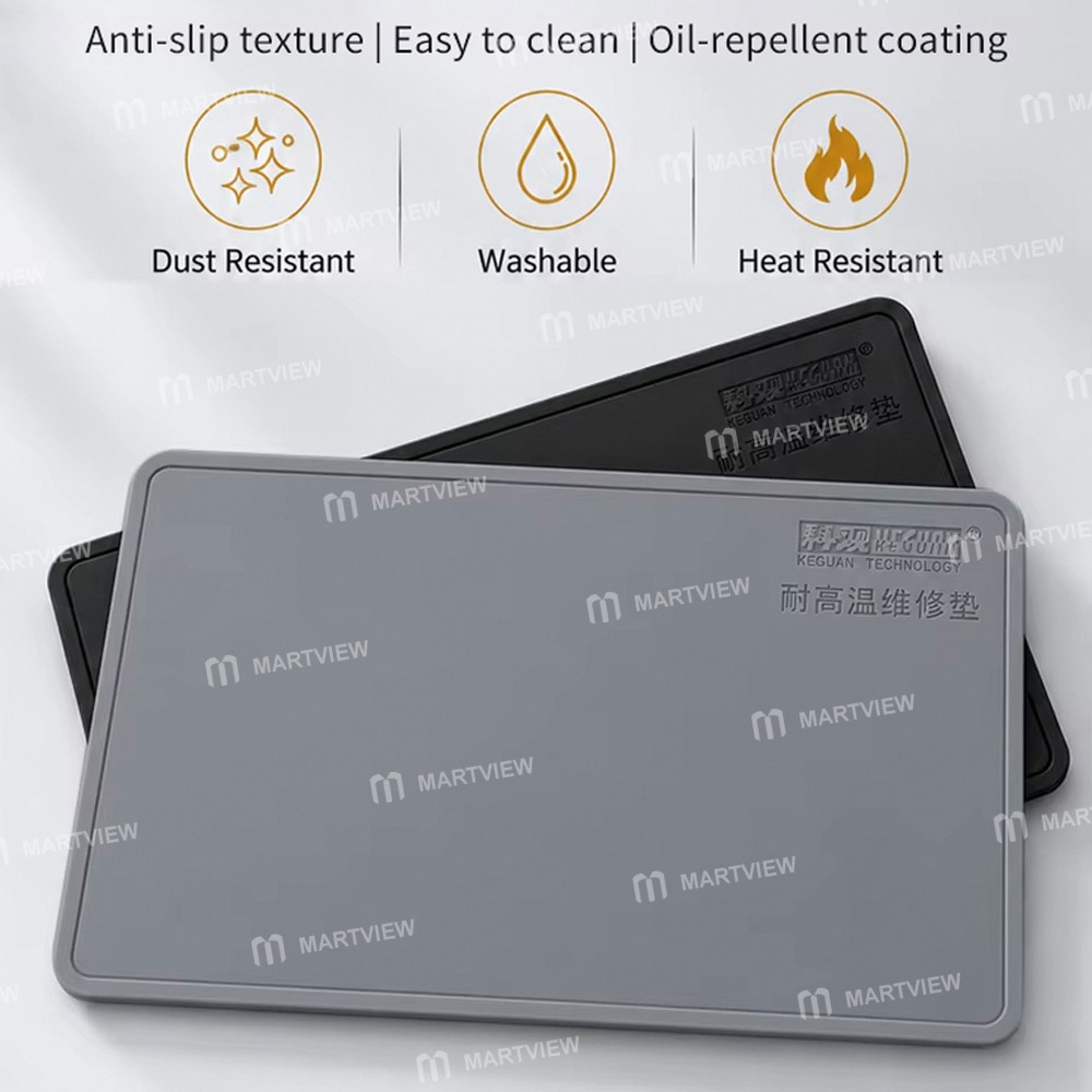 keguan kg-dz-30x50cm-heat-resistant-anti-static-silicone-mat-for-soldering-repair-9
