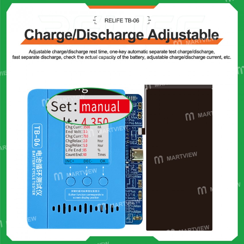 relife tb-06-single-and-dual-battery-cycle-tester-for-iphone-8-to-14-pro-max-battery-data-repair-8