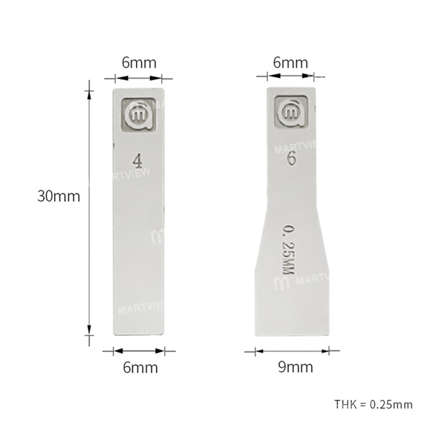 Amaoe Stainless Steel Non-Magnetic Tin Scraping Blade Set for Mobile Phone Repair