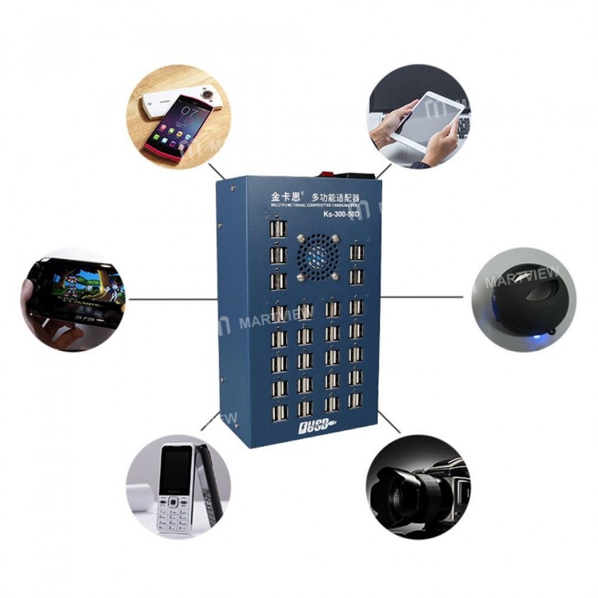 Multiport USB Charging Station for Mobile Phone Tablet Camera MP4 Charger 200W 5V 40A - 40 Port