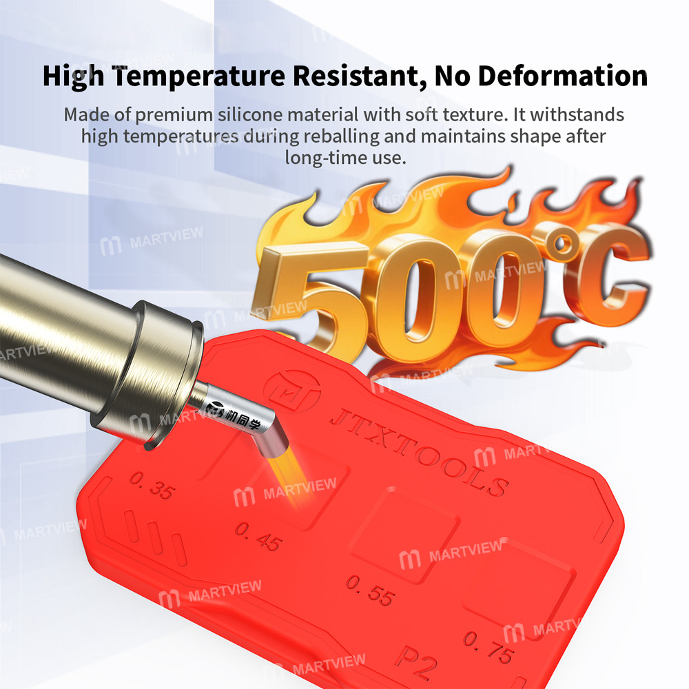 jtx p2-multiple-sizes-high-temperature-resistant-solder-paste-silicone-pad-for-cpu-ic-repair-5