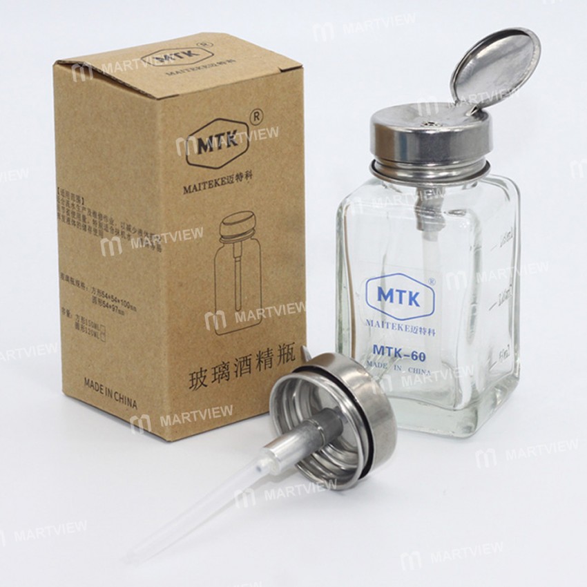 mtk 60-180ml-press-type-clear-glass-alcohol-bottle-1