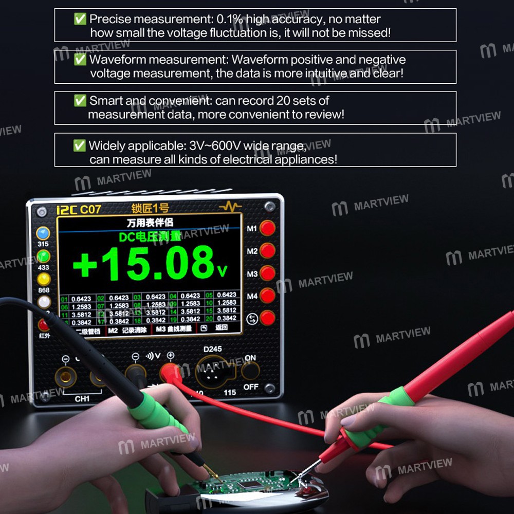 i2c c07-locksmith-no1-power-supply-frequency-test-board-waveform-multimeter-10
