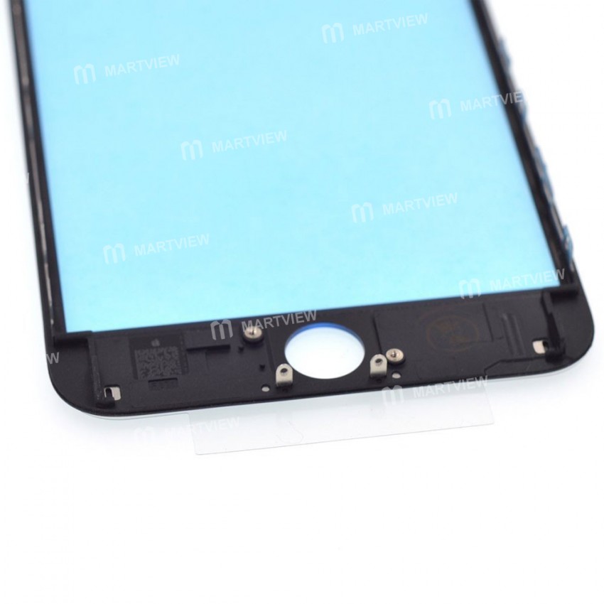 Replacement touch screen digitizer outer glass lens with bezel frame pre assembled for iPhone 6s bla