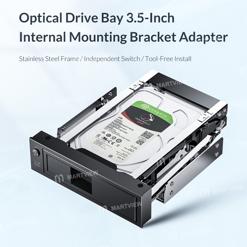 Orico 1106SS 3.5-inch SATA Optical Drive Stainless Bay Built-in Mounting Bracket Adapter