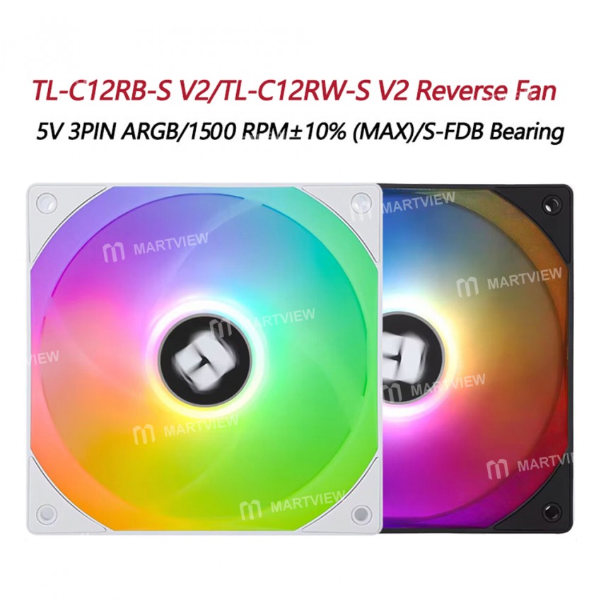 thermalright tl-c12rb-tl-c12rw-5v-3pin-argb-pwm-case-reverse-cooling-fan-1