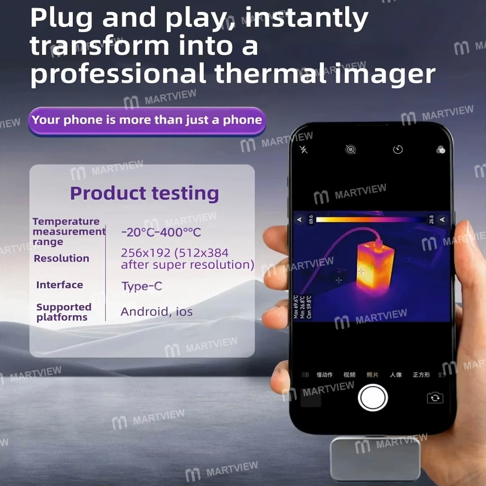 power z-ir096-ir192-portable-type-c-infrared-thermal-imager-compatible-with-apple-android-phones-4