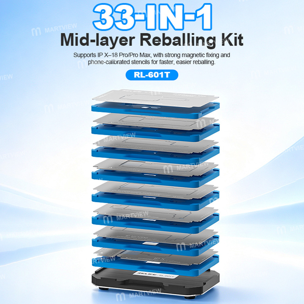 relife rl-601t-33-in-1-middle-layer-tin-planting-bga-reballing-platform-set-for-iphone-x-to-18pro-ma
