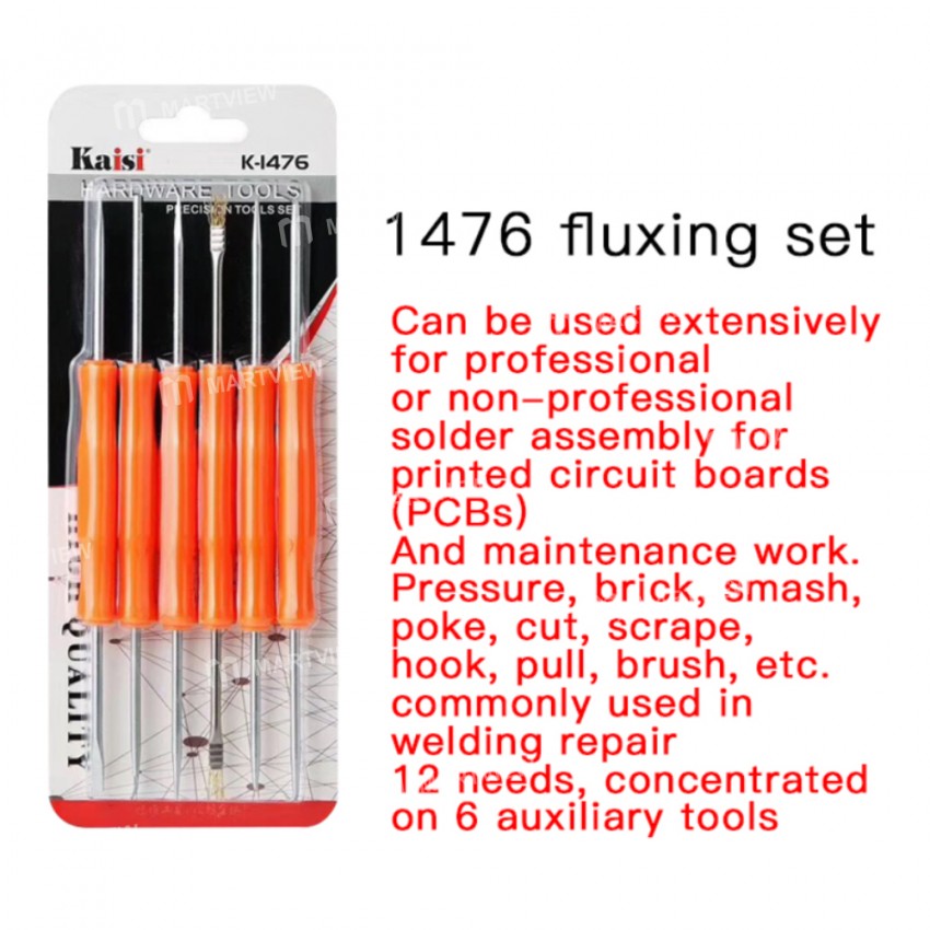 Kaisi K-1476 6in1 Welding Auxiliary Kit Desoldering Aid Soldering Tool
