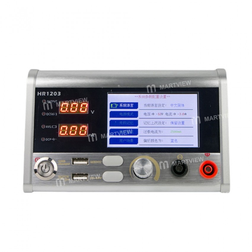 HR1203 12V 3A Multifunction Mini Phone Repair Intelligent Voltmeter Current Oscilloscope Power Meter