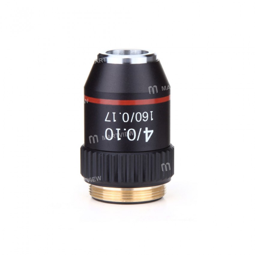 4X 10X 20X 40X 60X 100X High Quality Biological Microscope Objectives Achromatic lens - Black