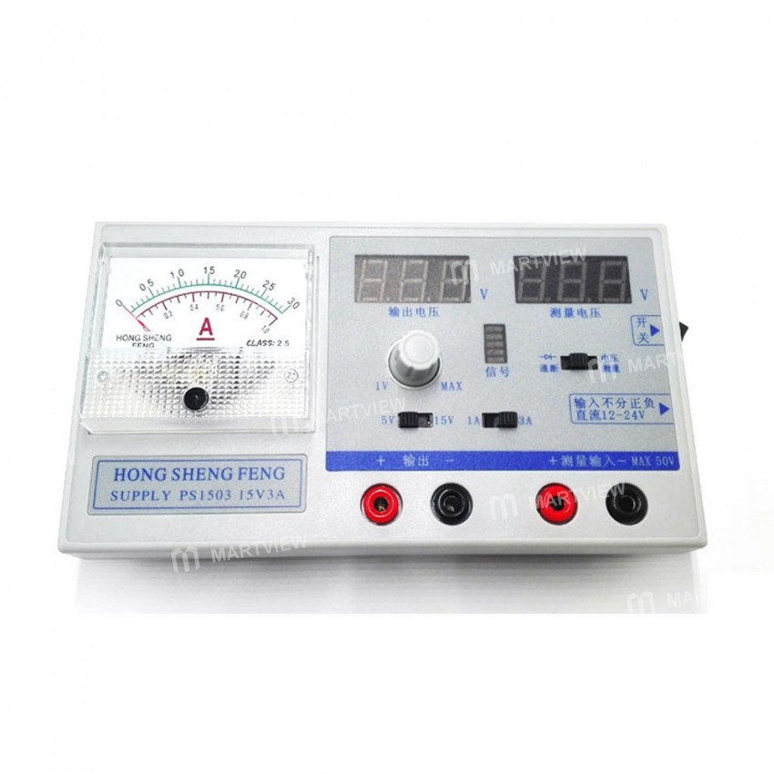 PS1502 PS1503A Dual display Adjustable Digital Regulated Mini DC Power Supply 0-15V 0-3A for Mobile