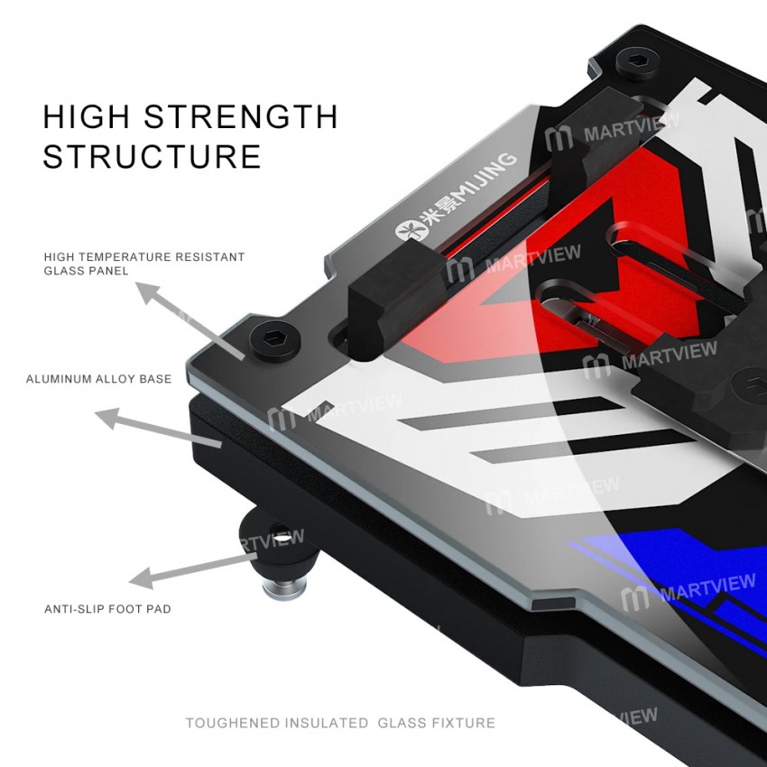 mijing gk11-16-transformers-universal-toughened-insulated-glass-motherboard-repair-fixture-3