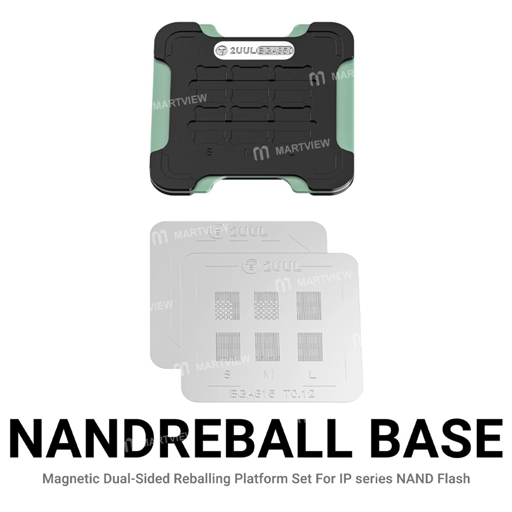 2uul bh16-nand-reball-base-magnetic-dual-sided-reballing-platform-set-for-iphone-series-nand-flash-2