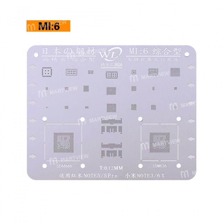 WL Multi-Function BGA Reballing Stencil Plant Tin Steel Net for Xiaomi