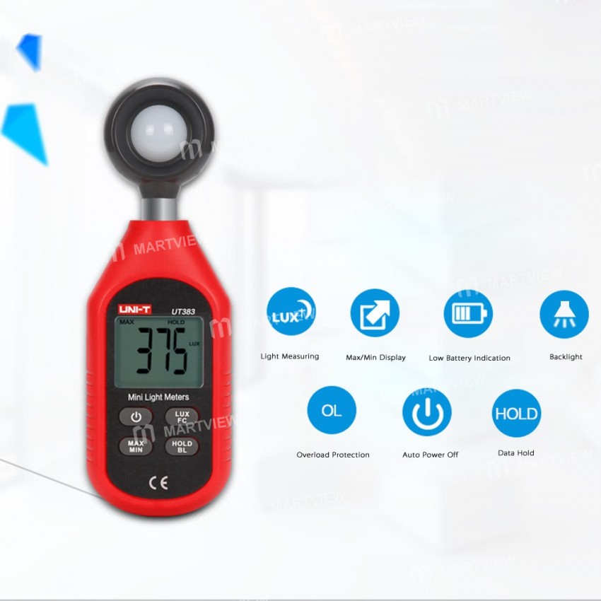 UNI-T UT383 LCD Display Handheld Mini Digital Photometer Light Meter