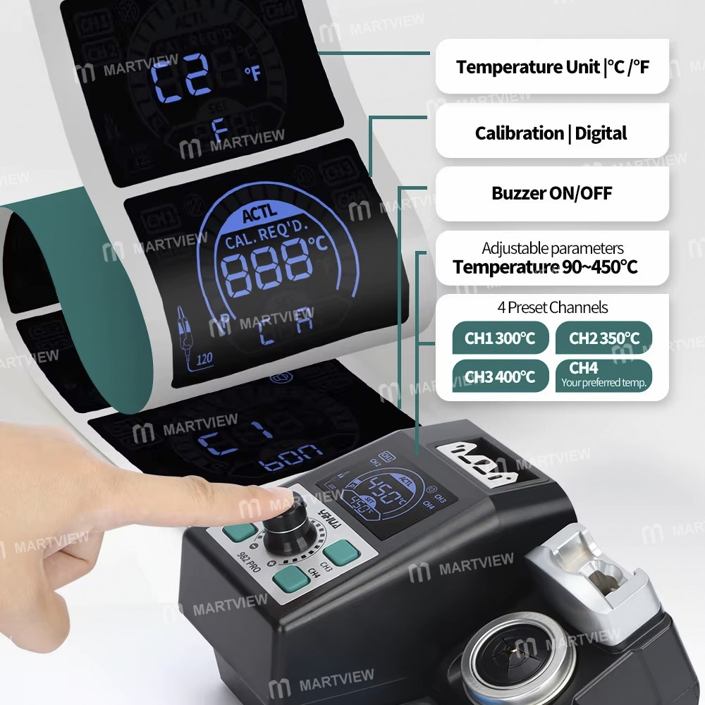 yihua 982-pro-80w-2-in-1-precision-tweezers-soldering-station-with-716e-soldering-handle-8