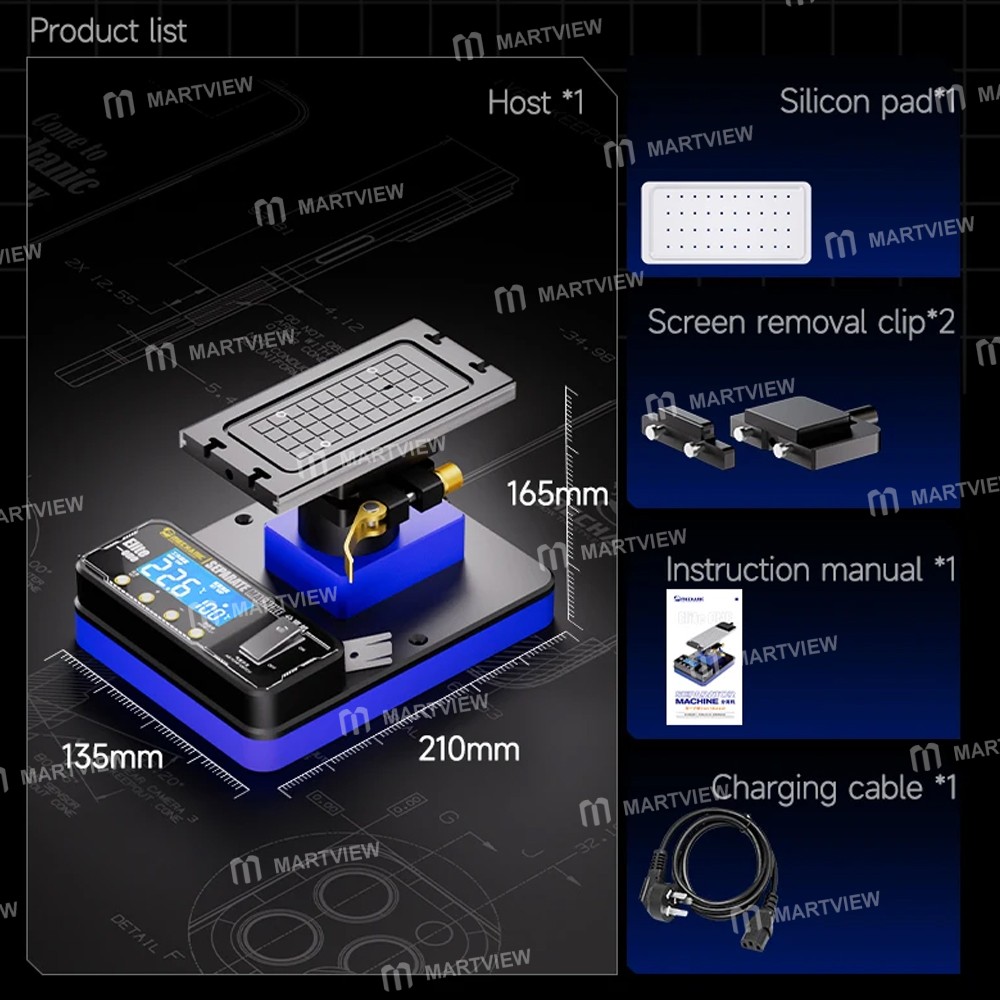 mechanic elite-one-360-rotating-cell-phone-lcd-screen-separate-machine-built-in-vacuum-pump-10