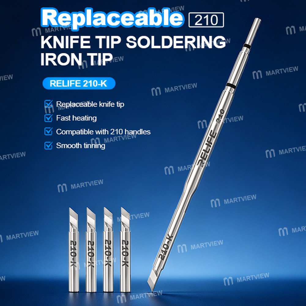 relife 210-k-c210-heating-core-with-5pcs-replaceable-knife-type-head-for-camera-soldering-repair-6